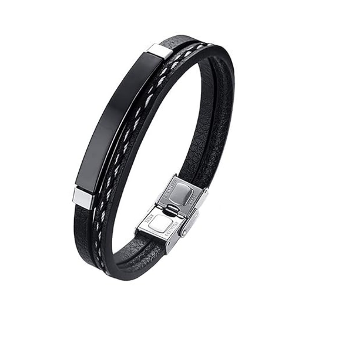 Yellow Chimes Unisex Leather Bracelet