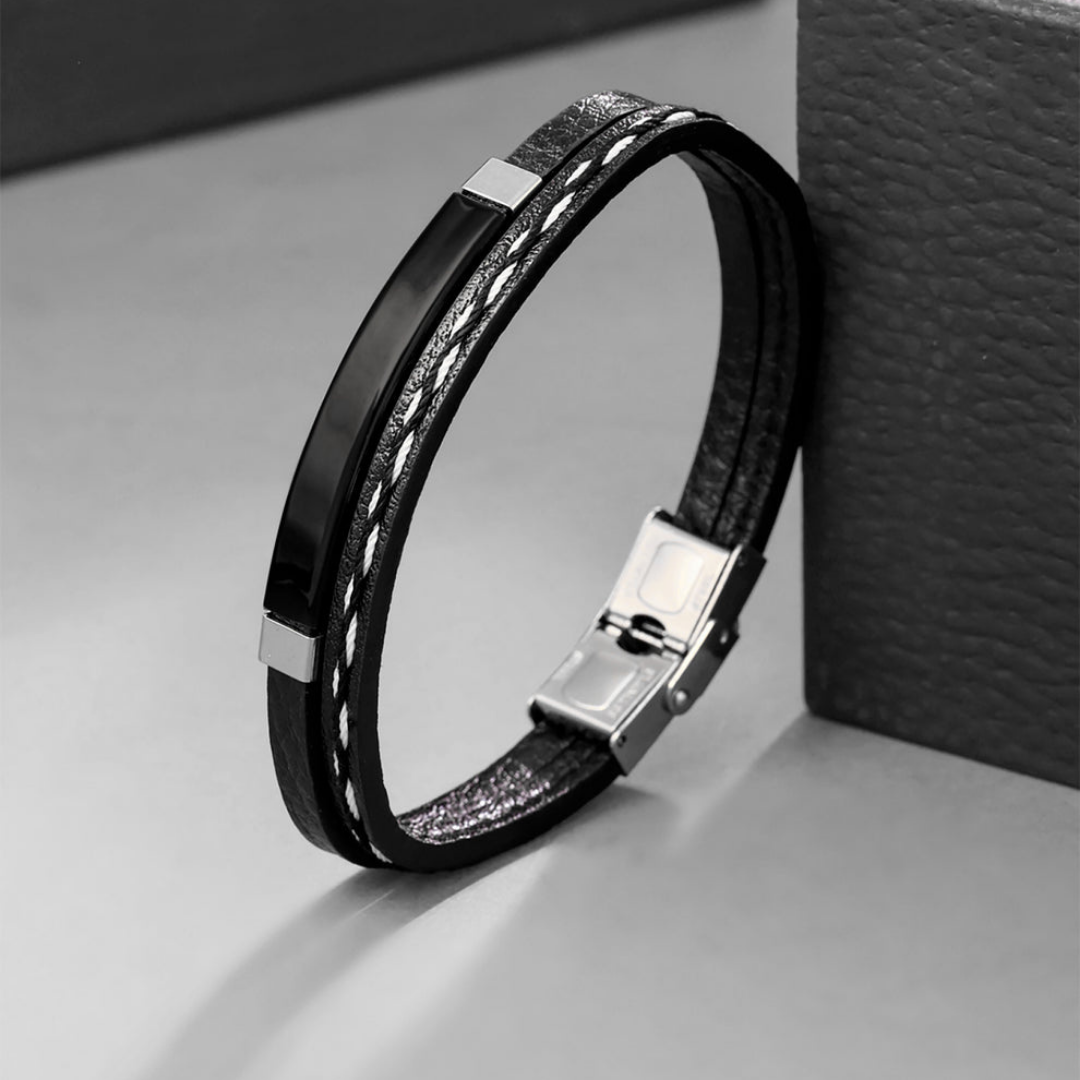 Yellow Chimes Unisex Leather Bracelet