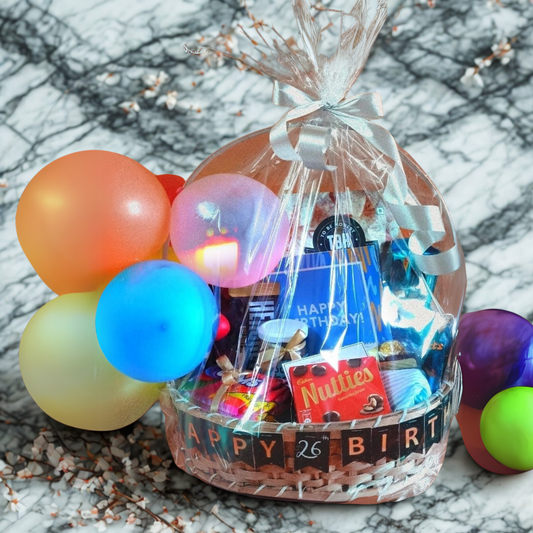 Birthday Bash Gift Basket – Wrapped with Joy!