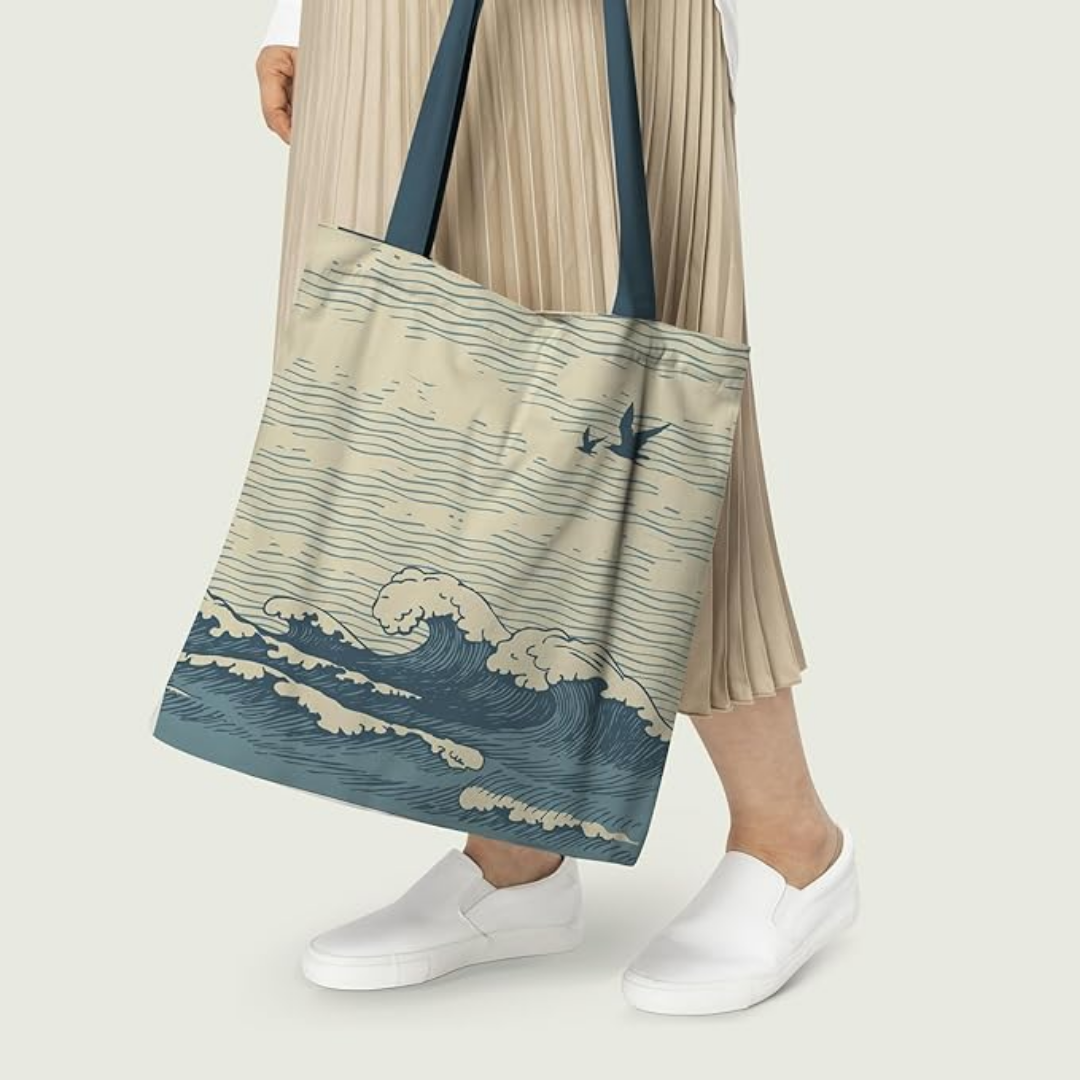 The Purple Tree – Ocean Theme Cotton Tote Bag