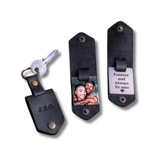 Personalized Leather Memory Keychain
