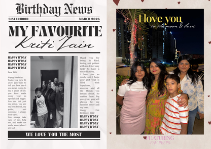 The Star of Today Birthday Magazine | Personalized Gift