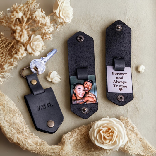Personalized Leather Memory Keychain