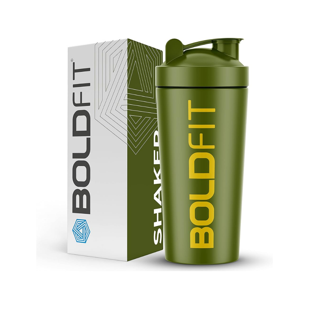 Boldfit Stainless Steel Gym Shaker Bottle