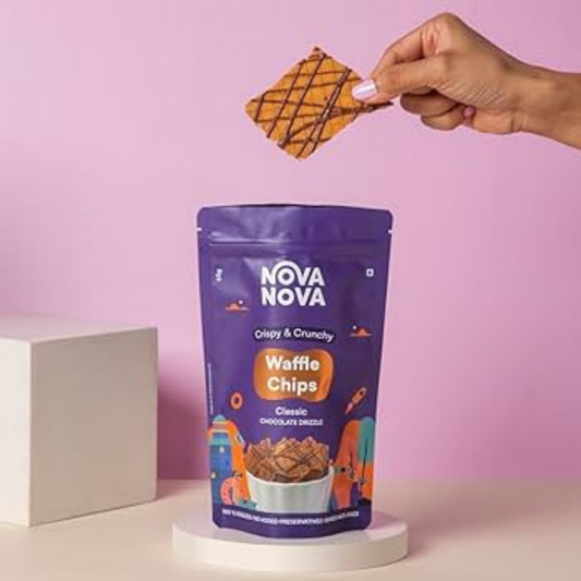 Nova Nova Waffle Chips – Classic with Chocolate Drizzle