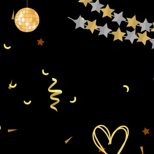 Black & Gold Celebration Sleeve - Happy Anniversary!
