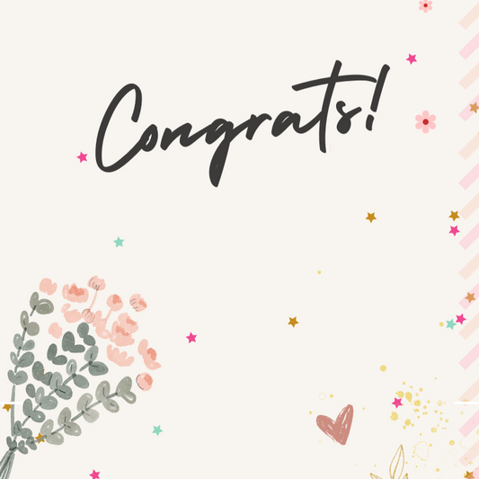 Pastel Confetti Sleeve - Congratulations !