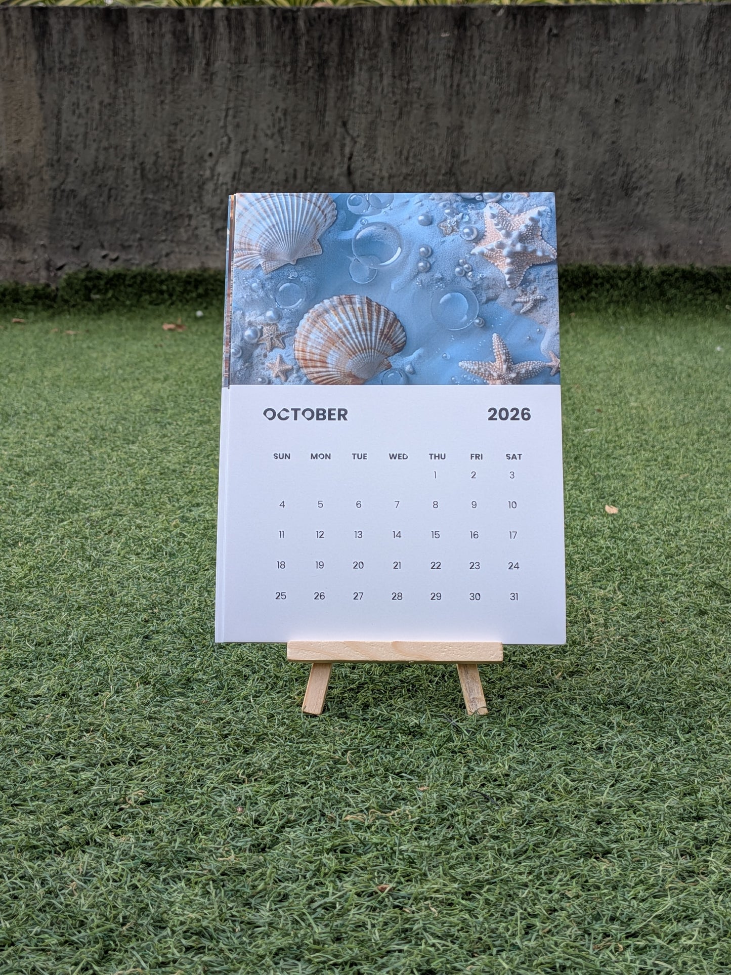 Aesthetic beach and Sunset calendar 2026 