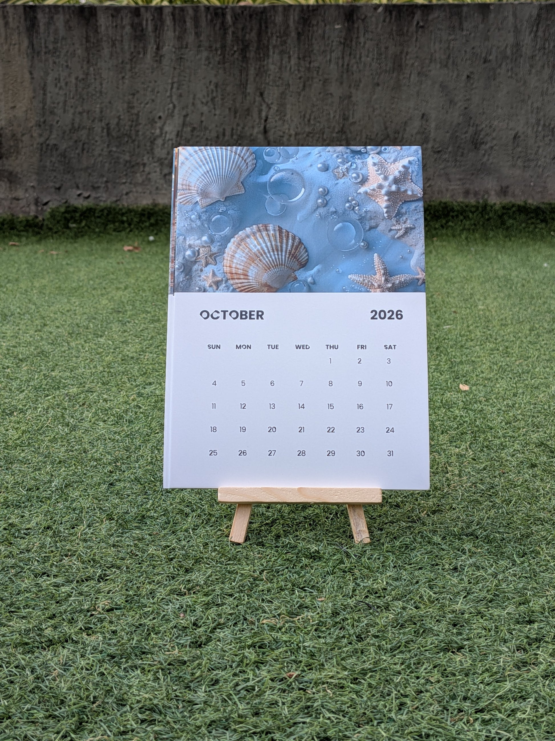 Aesthetic beach and Sunset calendar 2026 