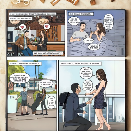 A Love Story Comic Card Set