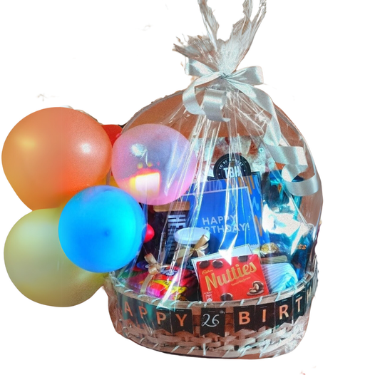 Birthday Bash Gift Basket – Wrapped with Joy!