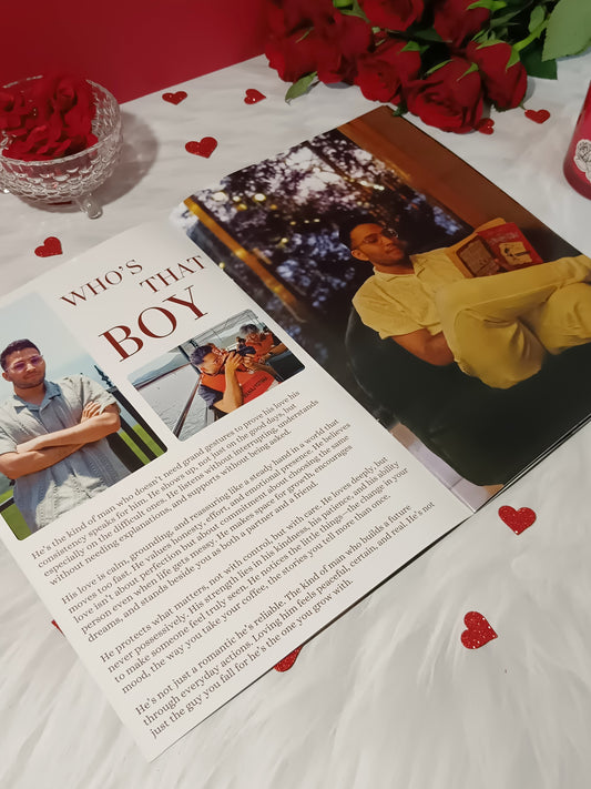 Personalised Valentine’s Day Couple Magazine | Custom Love Story (A4, 12 Pages)